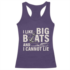 I Like Big Boats And I Cannot Lie Racerback Tank Top Funny Boating Cruise Ship TS11 Purple Print Your Wear