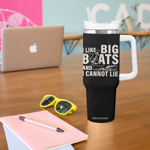 I Like Big Boats And I Cannot Lie Tumbler With Handle Funny Boating Cruise Ship TS11 Print Your Wear