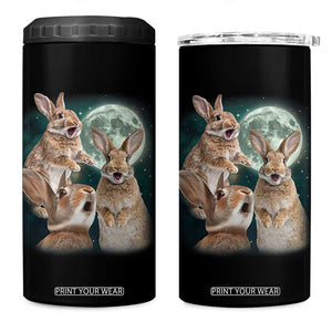 Funny Three Bunny Moon Humorous Rabbit Meme 4 in 1 Can Cooler Tumbler TS11 One Size: 16 oz Black Print Your Wear