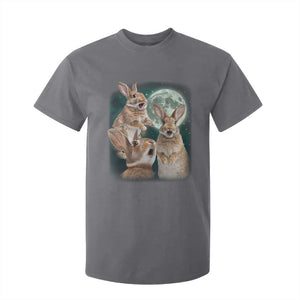 Funny Three Bunny Moon Humorous Rabbit Meme T Shirt For Kid TS11 Charcoal Print Your Wear