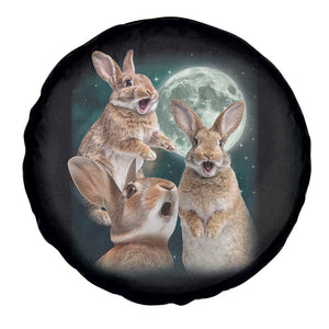 Funny Three Bunny Moon Humorous Rabbit Meme Spare Tire Cover TS11 Print Your Wear