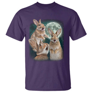 Funny Three Bunny Moon Humorous Rabbit Meme T Shirt TS11 Purple Print Your Wear