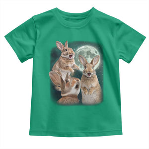 Funny Three Bunny Moon Humorous Rabbit Meme Toddler T Shirt TS11 Irish Green Print Your Wear