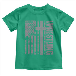Wrestling Christian Vintage Patriotic American Flag Toddler T Shirt TS11 Irish Green Print Your Wear