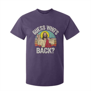Funny Guess Who Is Back Jesus Easter Christian T Shirt For Kid TS11 Purple Print Your Wear