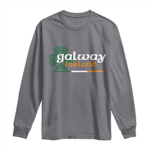 Galway Ireland Long Sleeve Shirt Irish City Souvenir St Patricks Day Celtic Shamrock TS11 Charcoal Print Your Wear