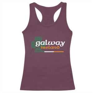 Galway Ireland Racerback Tank Top Irish City Souvenir St Patricks Day Celtic Shamrock TS11 Maroon Print Your Wear