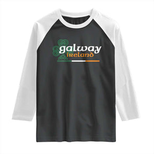 Galway Ireland Raglan Shirt Irish City Souvenir St Patricks Day Celtic Shamrock TS11 Black White Print Your Wear