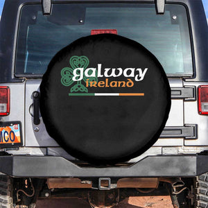 Galway Ireland Spare Tire Cover Irish City Souvenir St Patricks Day Celtic Shamrock TS11 No hole Black Print Your Wear