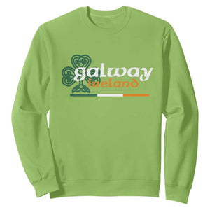 Galway Ireland Sweatshirt Irish City Souvenir St Patricks Day Celtic Shamrock TS11 Lime Print Your Wear
