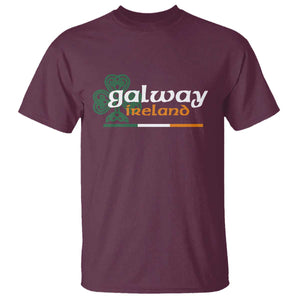 Galway Ireland T Shirt Irish City Souvenir St Patricks Day Celtic Shamrock TS11 Maroon Print Your Wear