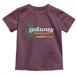 Galway Ireland Toddler T Shirt Irish City Souvenir St Patricks Day Celtic Shamrock TS11 Maroon Print Your Wear