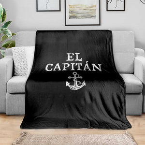 El Capitan Throw Blanket Funny Boat Captain Vintage Anchor TS11 Print Your Wear