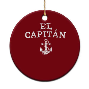 El Capitan Ceramic Ornament Funny Boat Captain Vintage Anchor TS11 1pc Red Print Your Wear