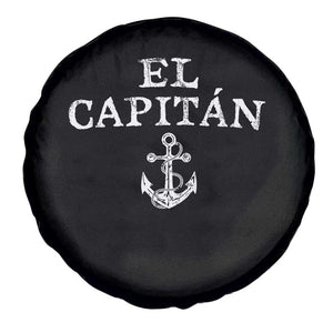 El Capitan Spare Tire Cover Funny Boat Captain Vintage Anchor TS11 Print Your Wear