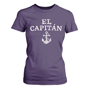 El Capitan T Shirt For Women Funny Boat Captain Vintage Anchor TS11 Purple Print Your Wear