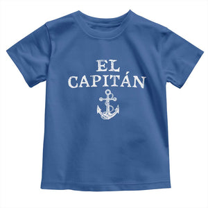 El Capitan Toddler T Shirt Funny Boat Captain Vintage Anchor TS11 Royal Blue Print Your Wear