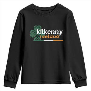 Kilkenny Ireland Youth Sweatshirt Irish City Souvenir St Patricks Day Celtic Shamrock TS11 Black Print Your Wear