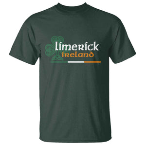 Limerick Ireland T Shirt Irish City Souvenir St Patricks Day Celtic Shamrock TS11 Dark Forest Green Print Your Wear