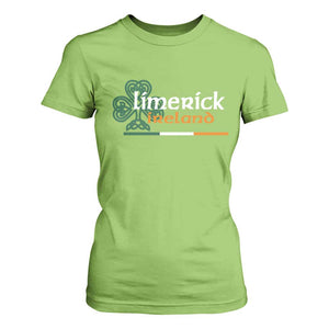 Limerick Ireland T Shirt For Women Irish City Souvenir St Patricks Day Celtic Shamrock TS11 Lime Print Your Wear