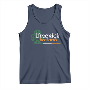 Limerick Ireland Tank Top Irish City Souvenir St Patricks Day Celtic Shamrock TS11 Navy Print Your Wear