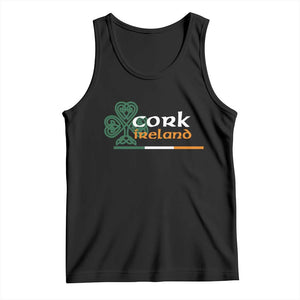 Cork Ireland Tank Top Irish City Souvenir St Patricks Day Celtic Shamrock TS11 Black Print Your Wear