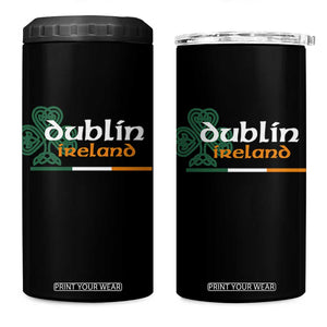 Dublin Ireland 4 in 1 Can Cooler Tumbler Irish City Souvenir St Patricks Day Celtic Shamrock TS11 One Size: 16 oz Black Print Your Wear