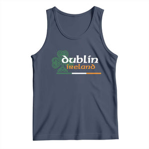 Dublin Ireland Tank Top Irish City Souvenir St Patricks Day Celtic Shamrock TS11 Navy Print Your Wear