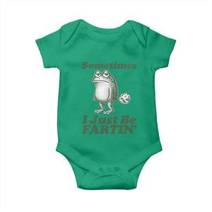 Sometimes I Just Be Fartin Funny Frog Baby Onesie TS11 Irish Green Print Your Wear