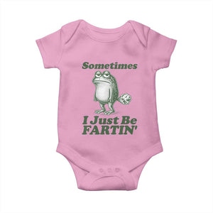 Sometimes I Just Be Fartin Funny Frog Baby Onesie TS11 Light Pink Print Your Wear