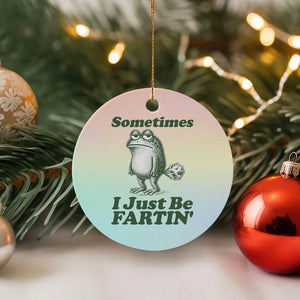 Sometimes I Just Be Fartin Funny Frog Ceramic Ornament TS11 1pc Pastel Print Your Wear