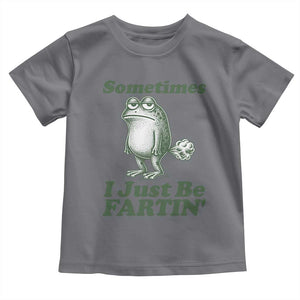 Sometimes I Just Be Fartin Funny Frog Toddler T Shirt TS11 Charcoal Print Your Wear