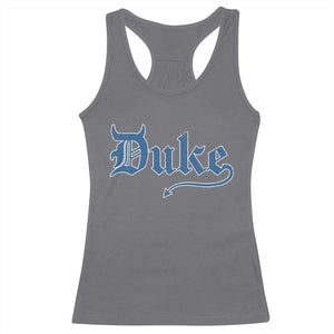 Duke Gothic Throwback Racerback Tank Top Game Day for Sports Fan TS11 Charcoal Print Your Wear