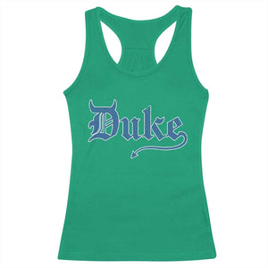 Duke Gothic Throwback Racerback Tank Top Game Day for Sports Fan TS11 Irish Green Print Your Wear