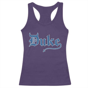 Duke Gothic Throwback Racerback Tank Top Game Day for Sports Fan TS11 Purple Print Your Wear