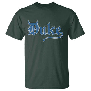 Duke Gothic Throwback T Shirt Game Day for Sports Fan TS11 Dark Forest Green Print Your Wear