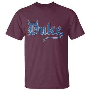 Duke Gothic Throwback T Shirt Game Day for Sports Fan TS11 Maroon Print Your Wear