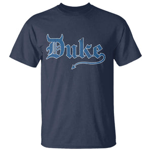 Duke Gothic Throwback T Shirt Game Day for Sports Fan TS11 Navy Print Your Wear