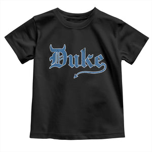 Duke Gothic Throwback Toddler T Shirt - Game Day Sports Fan Kids Tee TS11 Black Print Your Wear