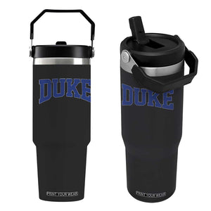 Duke Bold Script Name Sports Fans Flip Straw Tumbler TS11 One Size: 30 oz Black Print Your Wear