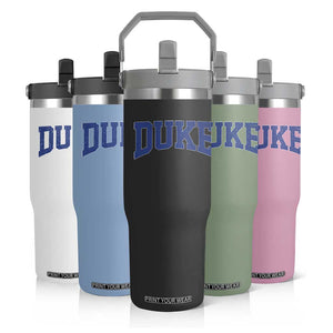 Duke Bold Script Name Sports Fans Flip Straw Tumbler TS11 Print Your Wear