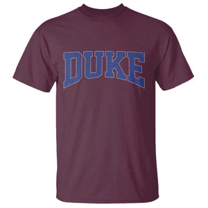 Duke Bold Script Name Sports Fans T Shirt - Game Day Fan Graphic Tee TS11 Maroon Print Your Wear