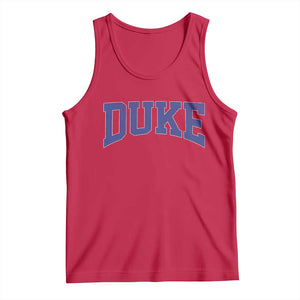 Duke Bold Script Name Sports Fans Tank Top TS11 Red Print Your Wear