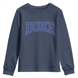 Duke Bold Script Name Sports Fans Youth Sweatshirt TS11 Navy Print Your Wear