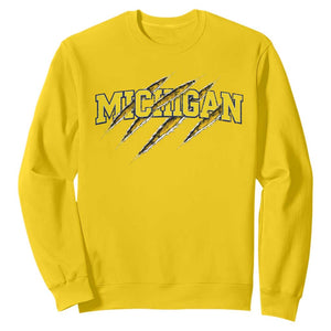 Michigan Fan Sweatshirt MI State Sports Game Day Scratch Mark TS11 Daisy Print Your Wear
