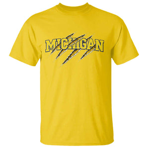 Michigan Fan T Shirt MI State Sports Game Day Scratch Mark TS11 Daisy Print Your Wear