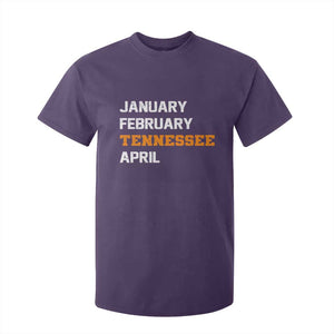 January February Tennessee April T Shirt For Kid Basketball Game Day TS11 Purple Print Your Wear