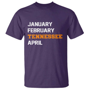 January February Tennessee April T Shirt Basketball Game Day TS11 Purple Print Your Wear