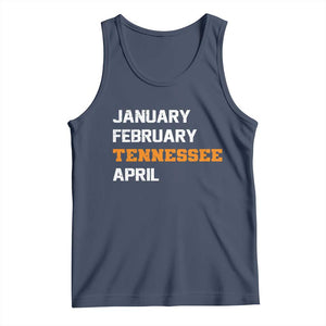 January February Tennessee April Tank Top Basketball Game Day TS11 Navy Print Your Wear