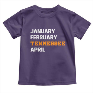 January February Tennessee April Toddler T Shirt Basketball Game Day TS11 Purple Print Your Wear